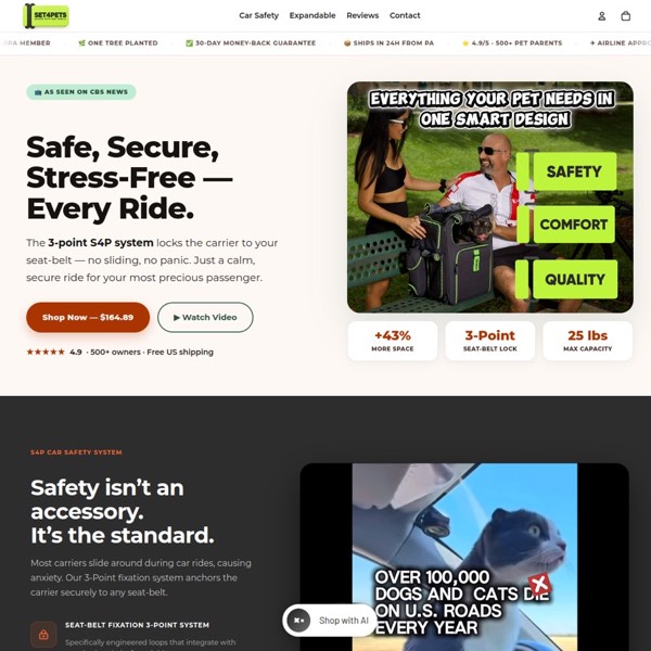 Set4Pets — home page of the client site